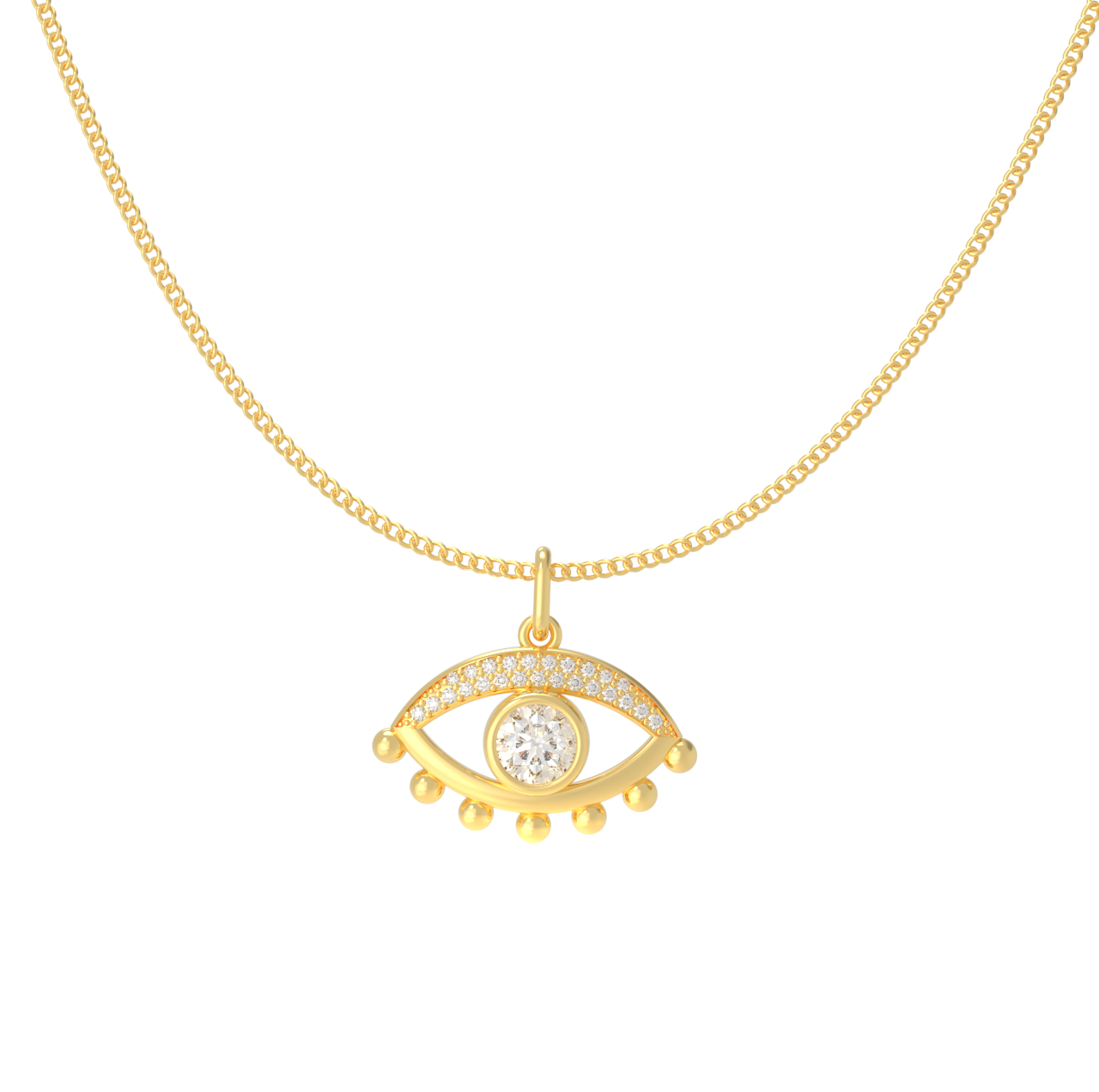 Affordable luxury God's Eye Pendant With Chain, Hallmarked 925 Sterling Silver sterlyn 925