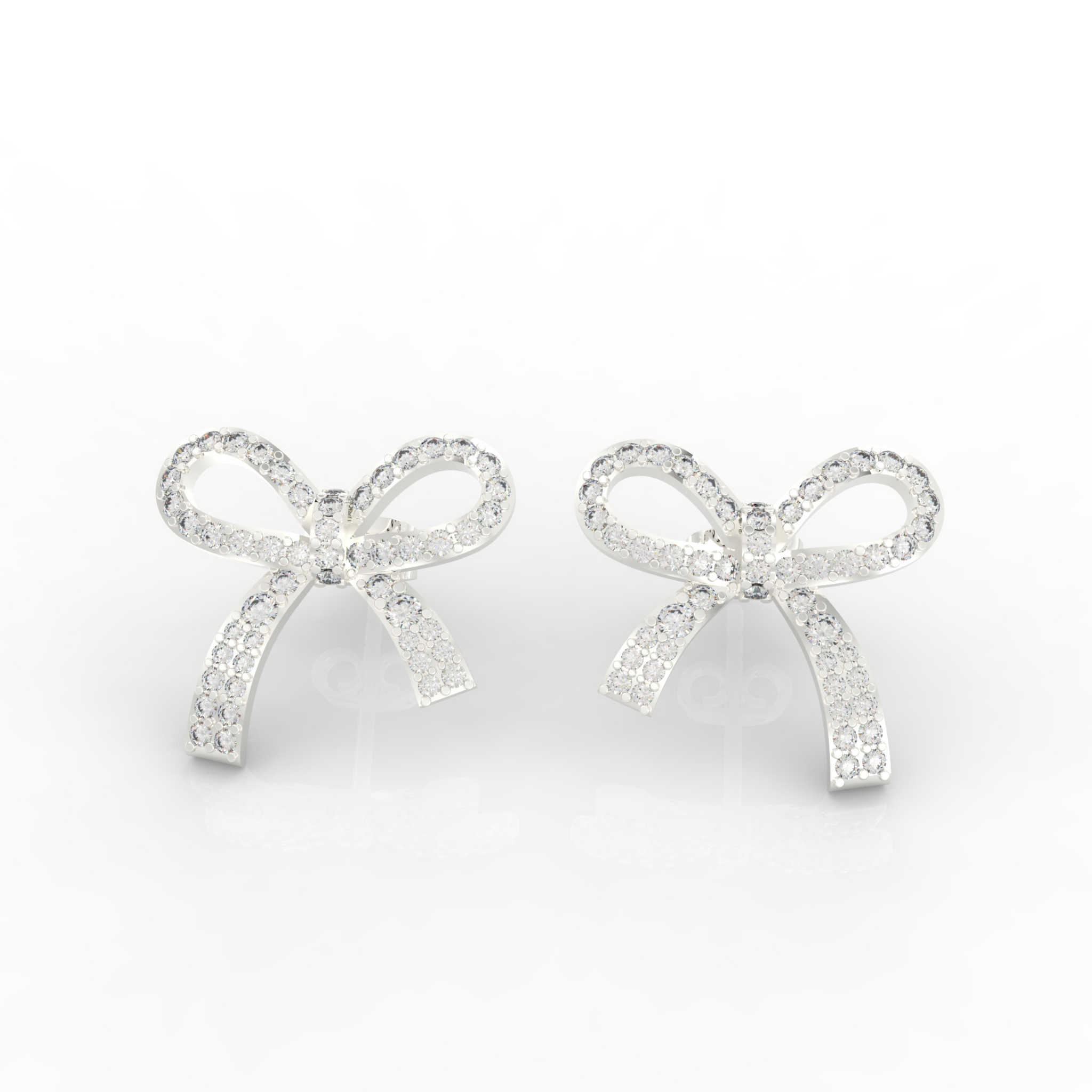 Art Deco Bow Shape Cocktail Party wear Earrings, Hallmarked 925 Sterling Silver sterlyn 925