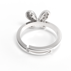 Butterfly Wings Diamond Fashion Ring, Hallmarked 925 Sterling Silver sterlyn 925