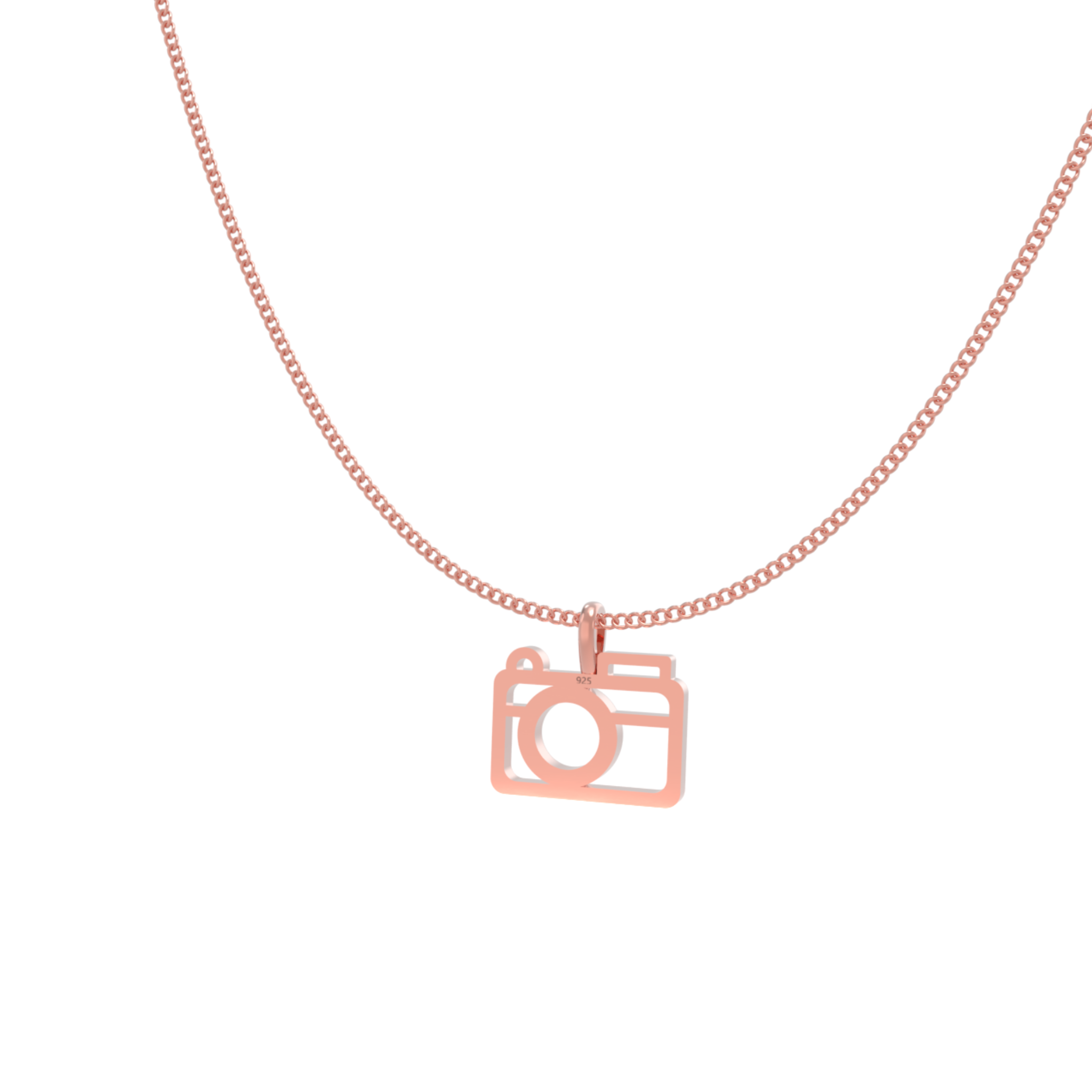 Camera Charm With Chain For Photography Lover, Hallmarked 925 Sterling Silver sterlyn 925