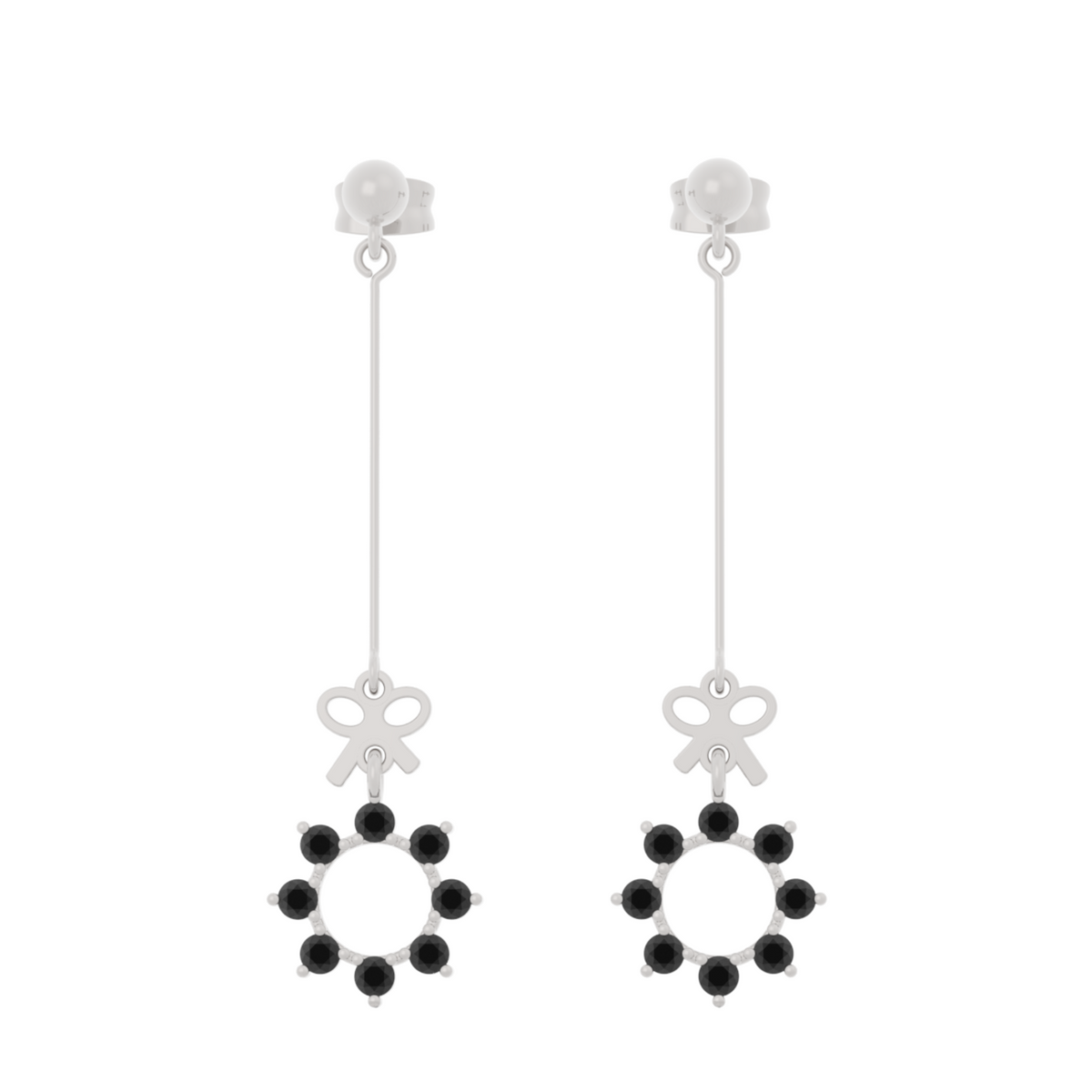 Celestial Circle Drop Threader Earrings, Hallmarked 925 Sterling Silver sterlyn 925