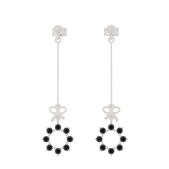 Celestial Circle Drop Threader Earrings, Hallmarked 925 Sterling Silver sterlyn 925