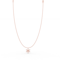 Crystal Snowflake Charm Pendant With Chain - Hallmarked 925 Sterling Silver sterlyn 925