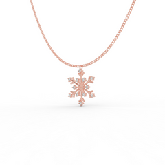 Crystal Snowflake Charm Pendant With Chain - Hallmarked 925 Sterling Silver sterlyn 925