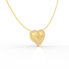 Cute Heart Shaped Pendant With Chain- Hallmarked 925 Sterling Silver sterlyn 925