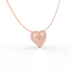 Cute Heart Shaped Pendant With Chain- Hallmarked 925 Sterling Silver sterlyn 925