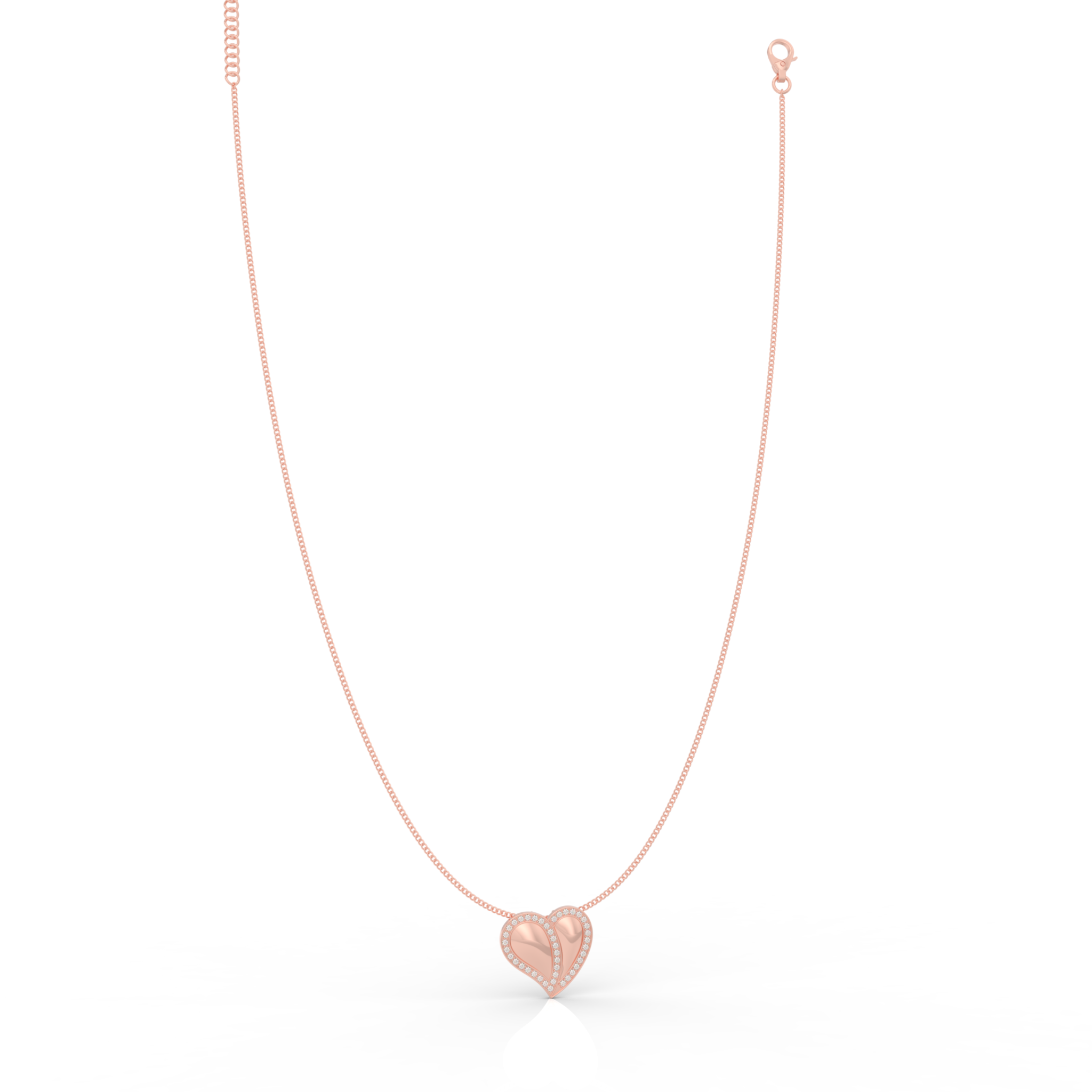 Cute Heart Shaped Pendant With Chain- Hallmarked 925 Sterling Silver sterlyn 925