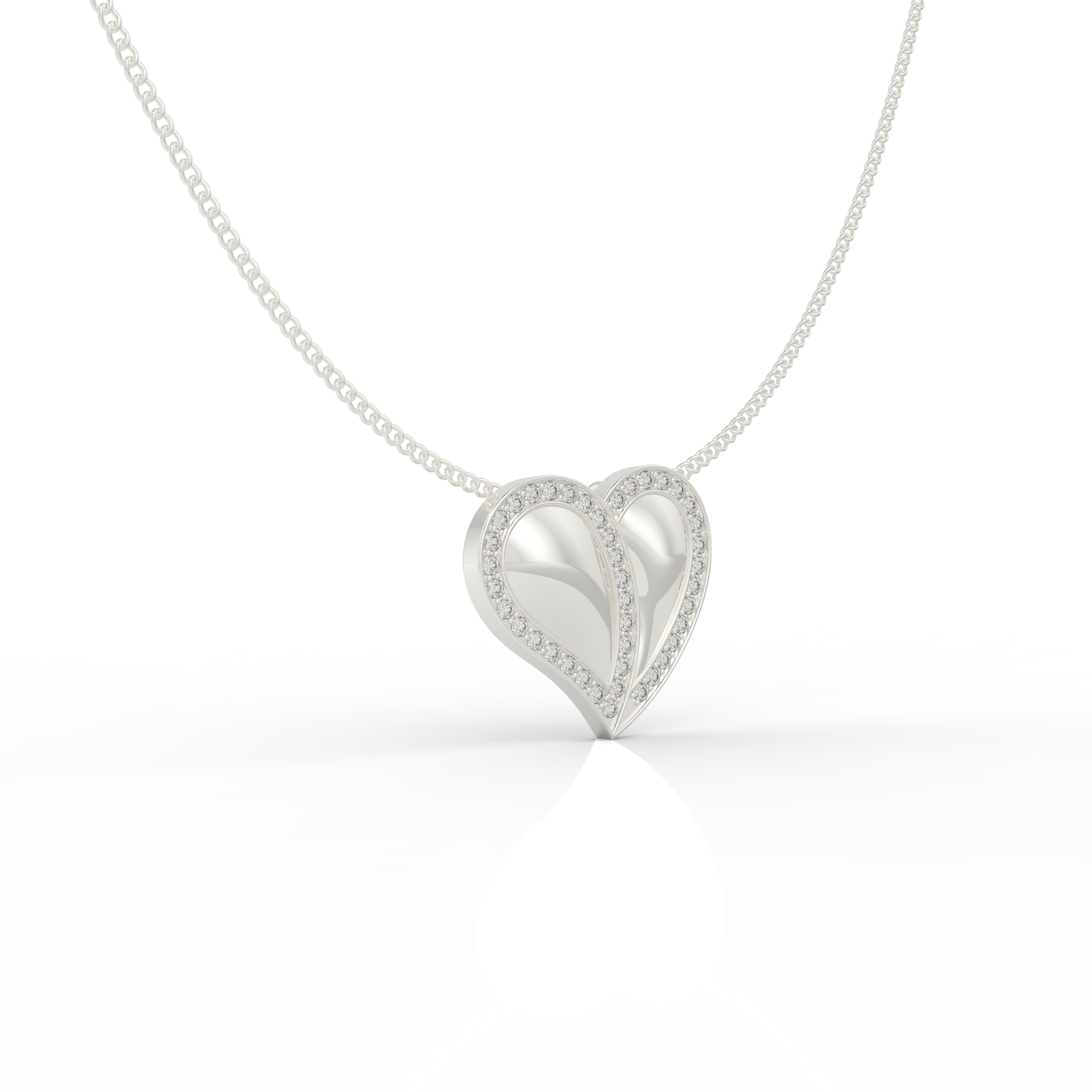 Cute Heart Shaped Pendant With Chain - Hallmarked 925 Sterling Silver sterlyn 925