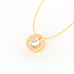 Dazzling Solitaire Circle Shaped Pendant With Chain- Hallmarked 925 Sterling Silver sterlyn 925