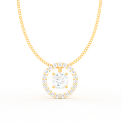 Dazzling Solitaire Circle Shaped Pendant With Chain- Hallmarked 925 Sterling Silver sterlyn 925