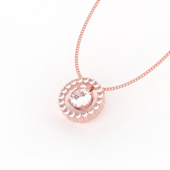 Dazzling Solitaire Circle Shaped Pendant With Chain- Hallmarked 925 Sterling Silver sterlyn 925