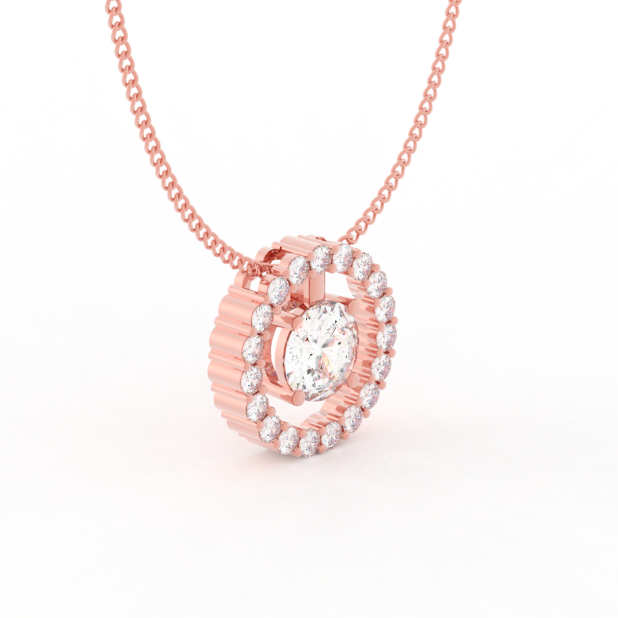 Dazzling Solitaire Circle Shaped Pendant With Chain- Hallmarked 925 Sterling Silver sterlyn 925