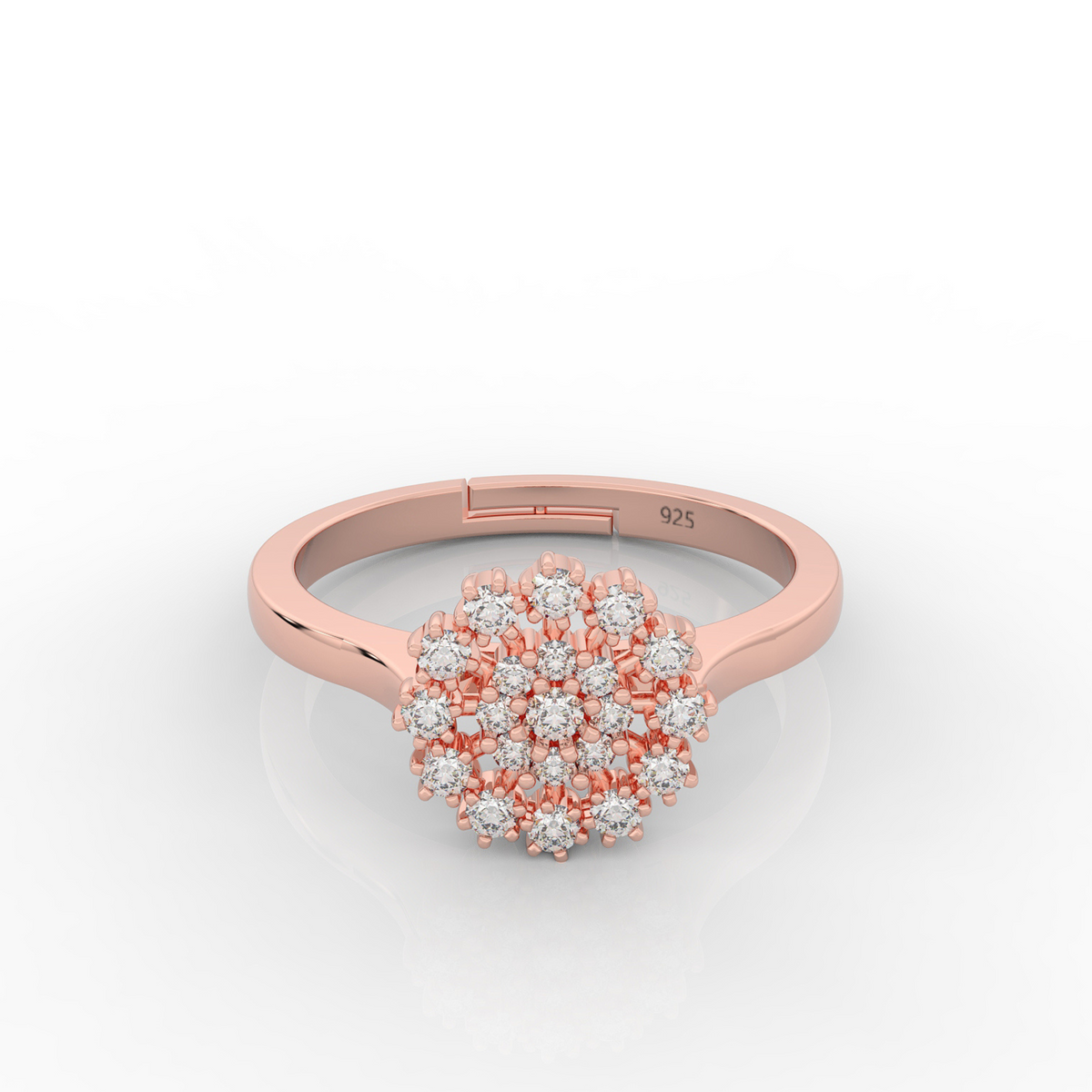 Delicate Flower Ring For Special Occasions- Hallmarked 925 Sterling Silver sterlyn 925