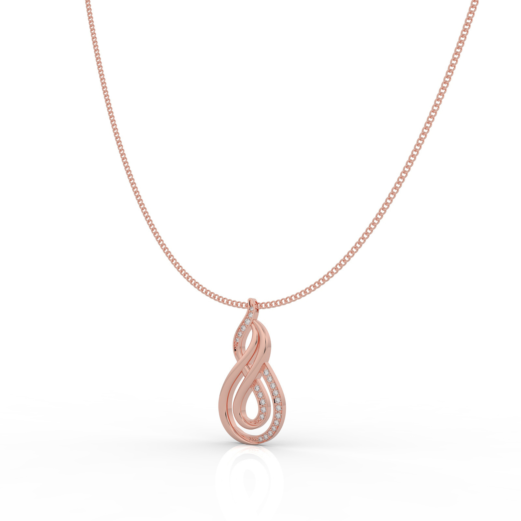 Dynamic Infinity Charm Pendant With Chain- Hallmarked 925 Sterling Silver sterlyn 925