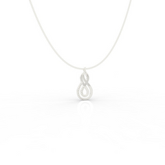 Dynamic Infinity Charm Pendant With Chain- Hallmarked 925 Sterling Silver sterlyn 925