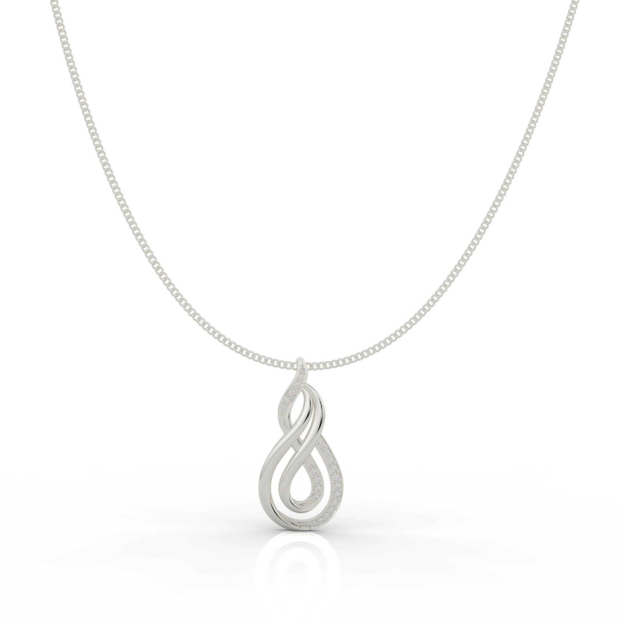 Dynamic Infinity Charm Pendant With Chain- Hallmarked 925 Sterling Silver sterlyn 925