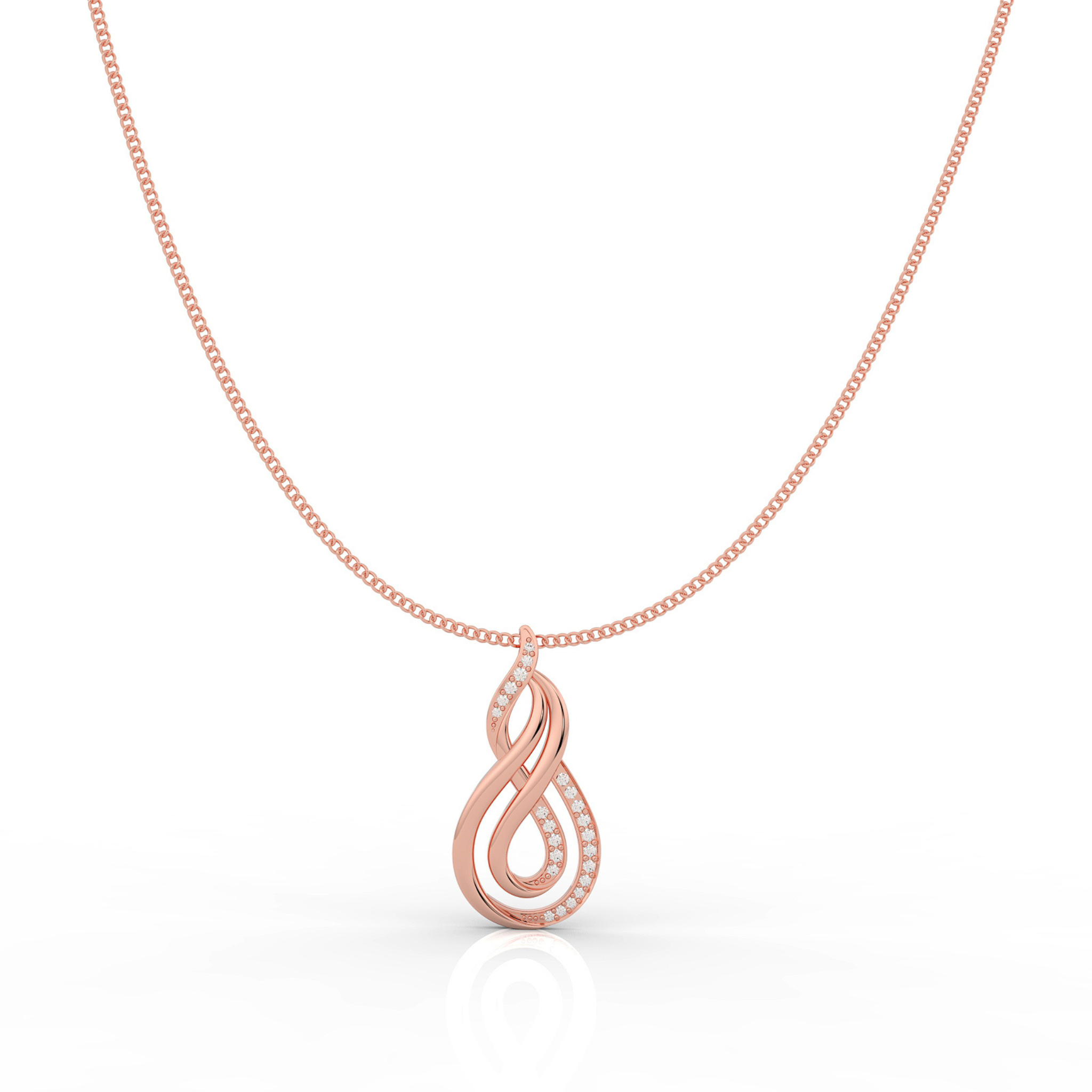 Dynamic Infinity Charm Pendant With Chain- Hallmarked 925 Sterling Silver sterlyn 925