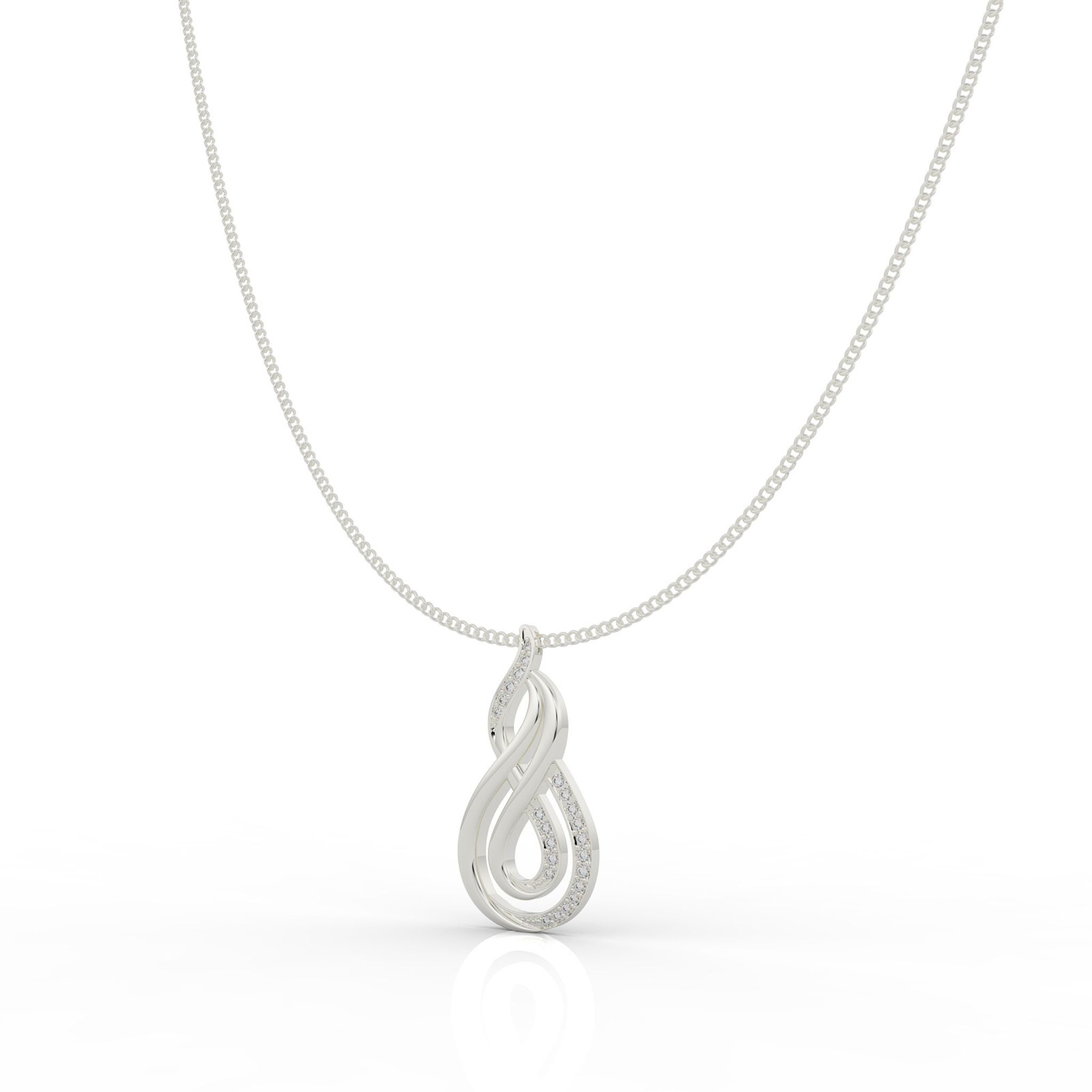 Dynamic Infinity Charm Pendant With Chain- Hallmarked 925 Sterling Silver sterlyn 925