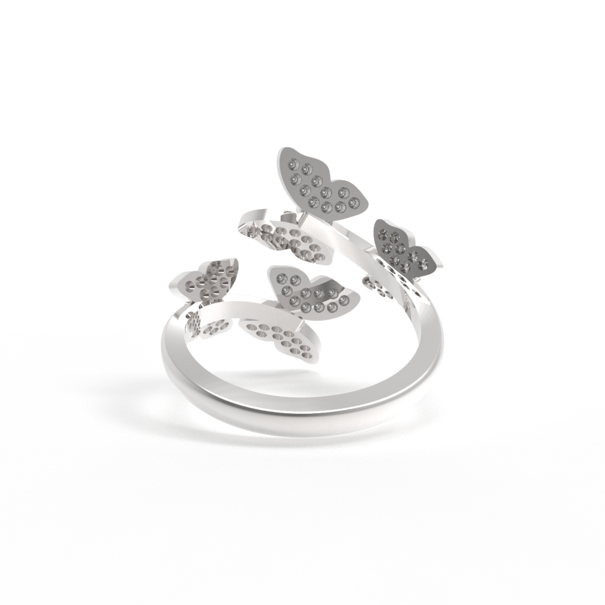 Elegant Butterfly Wrap Around Ring, Hallmarked 925 Sterling Silver sterlyn 925