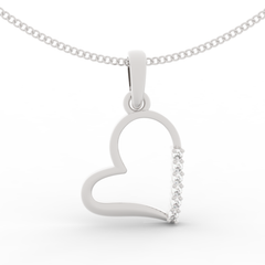 Endearing Heart Pendant With Chain, Hallmarked 925 Sterling Silver sterlyn 925