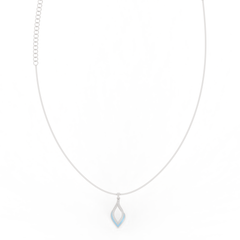 Eye Catching Tear Drop Charm With Chain, Hallmarked 925 Sterling Silver sterlyn 925