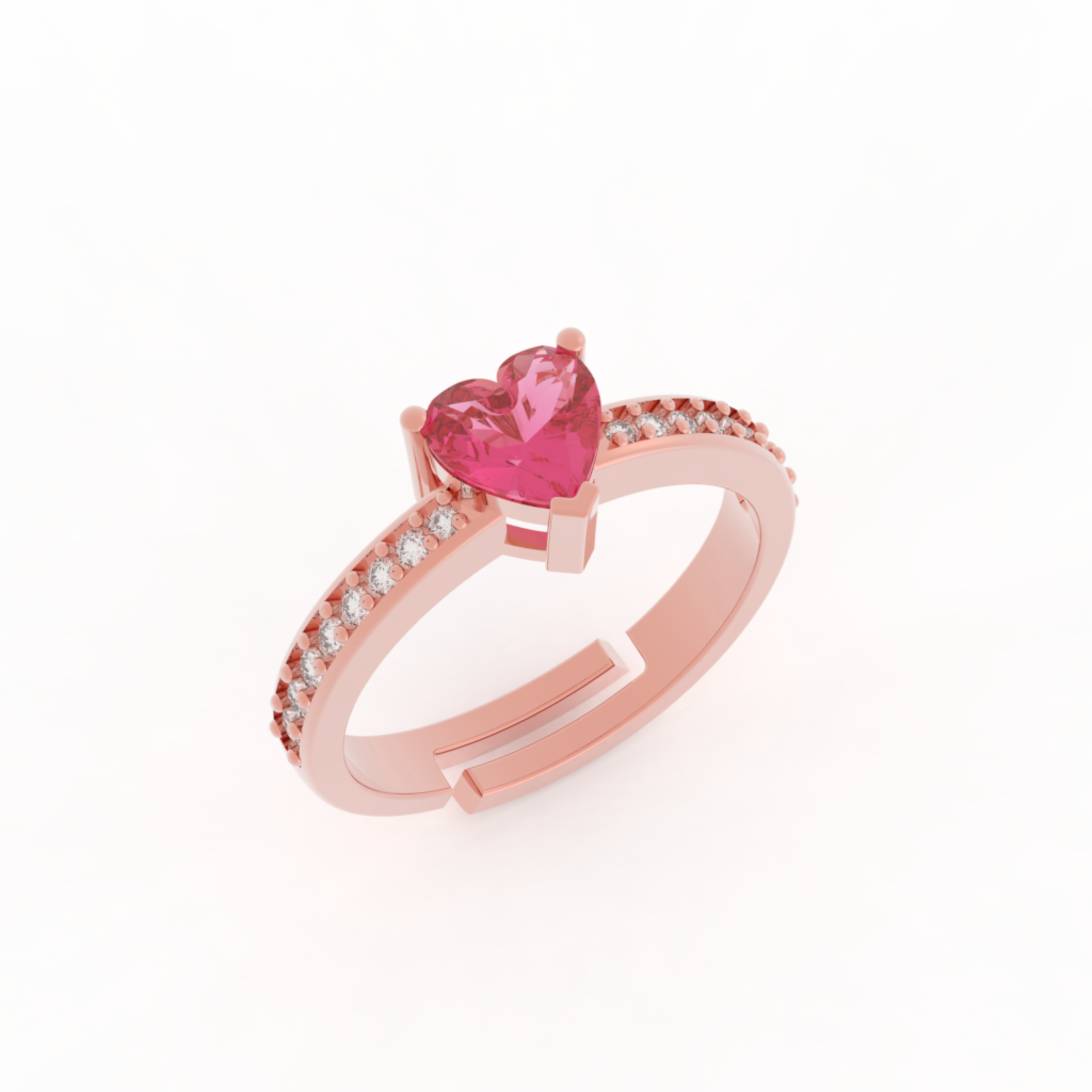 Heart Cut Ruby Proposal Ring, Hallmarked 925 Sterling Silver sterlyn 925