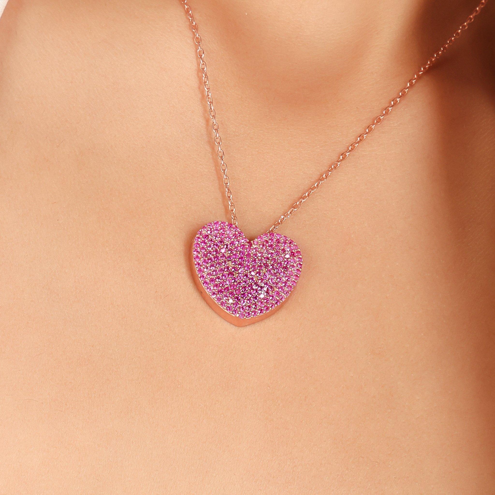 Heart Shaped Pendant With Chain, Hallmarked 925 Sterling Silver sterlyn 925