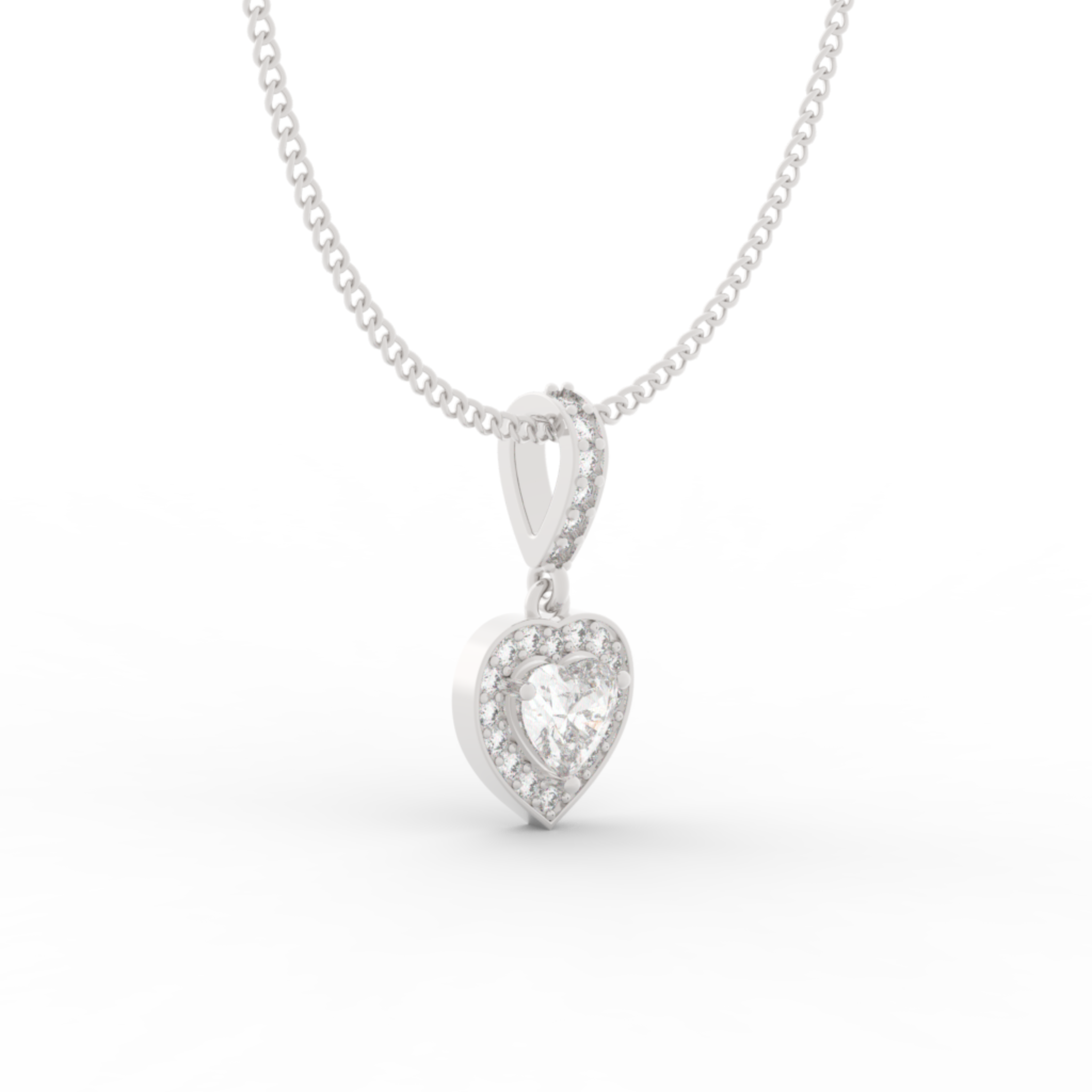 Heart in Heart Shape Pendant- Hallmarked 925 Sterling Silver sterlyn 925