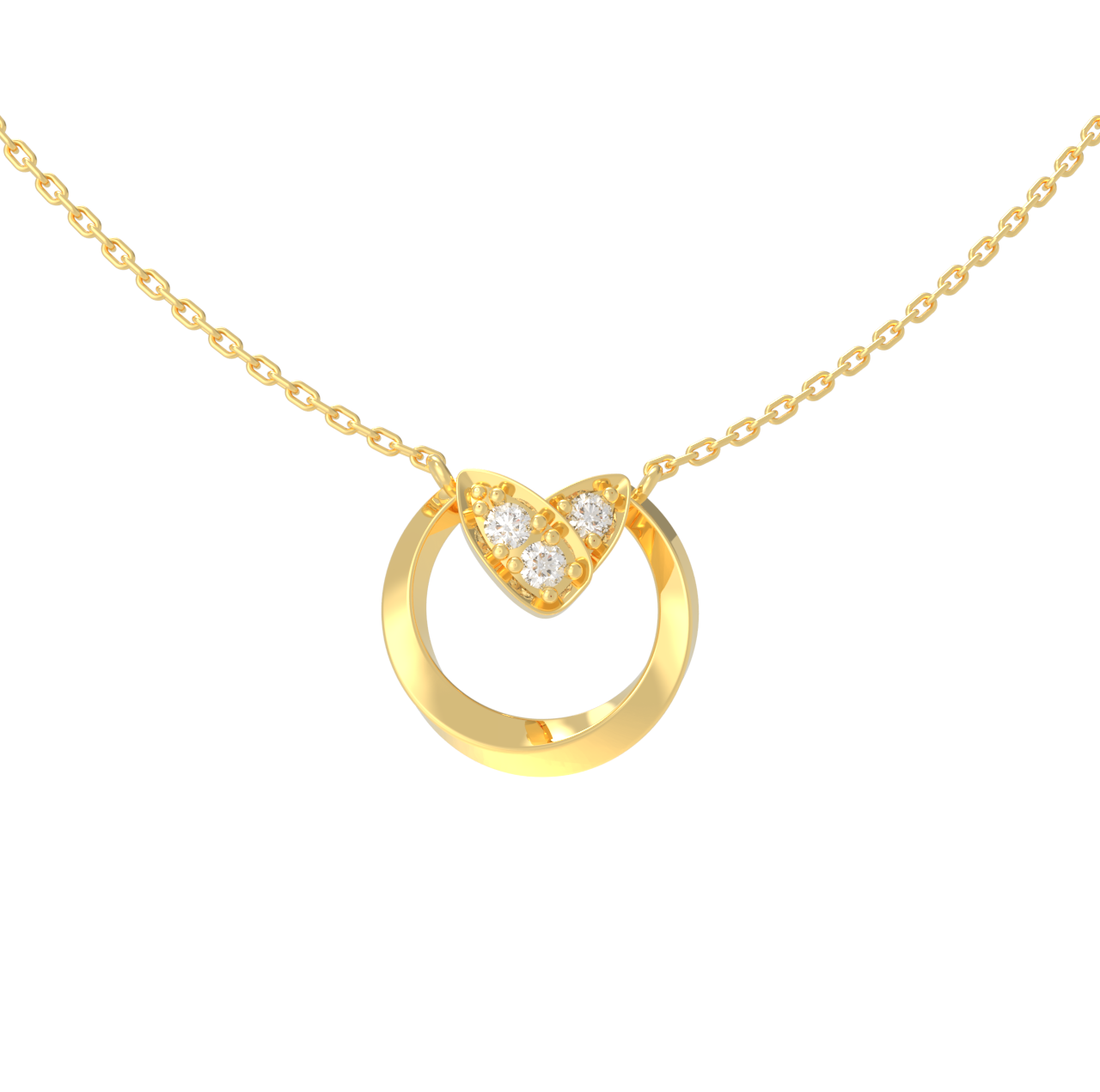 Heart in loop Pendant With Chain For Women, Hallmarked 925 Sterling Silver sterlyn 925