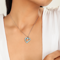 Love You Forever Heart Pendant With Chain- Hallmarked 925 Sterling Silver sterlyn 925