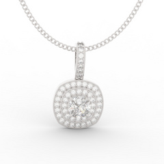 Prestigious Solitaire Pendant With Chain, Hallmarked 925 Sterling Silver sterlyn 925