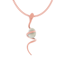 Serpentine Pearl Pendant With Chain, Hallmarked 925 Sterling Silver sterlyn 925