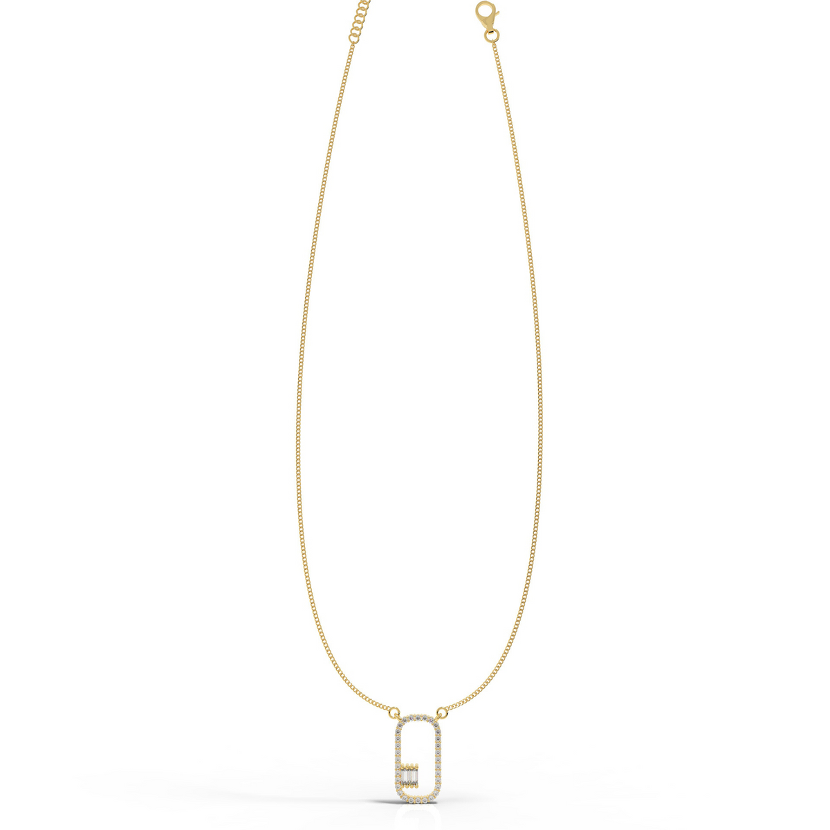 Sophisticated Modern Pendant With Chain, Hallmarked 925 Sterling Silver sterlyn 925