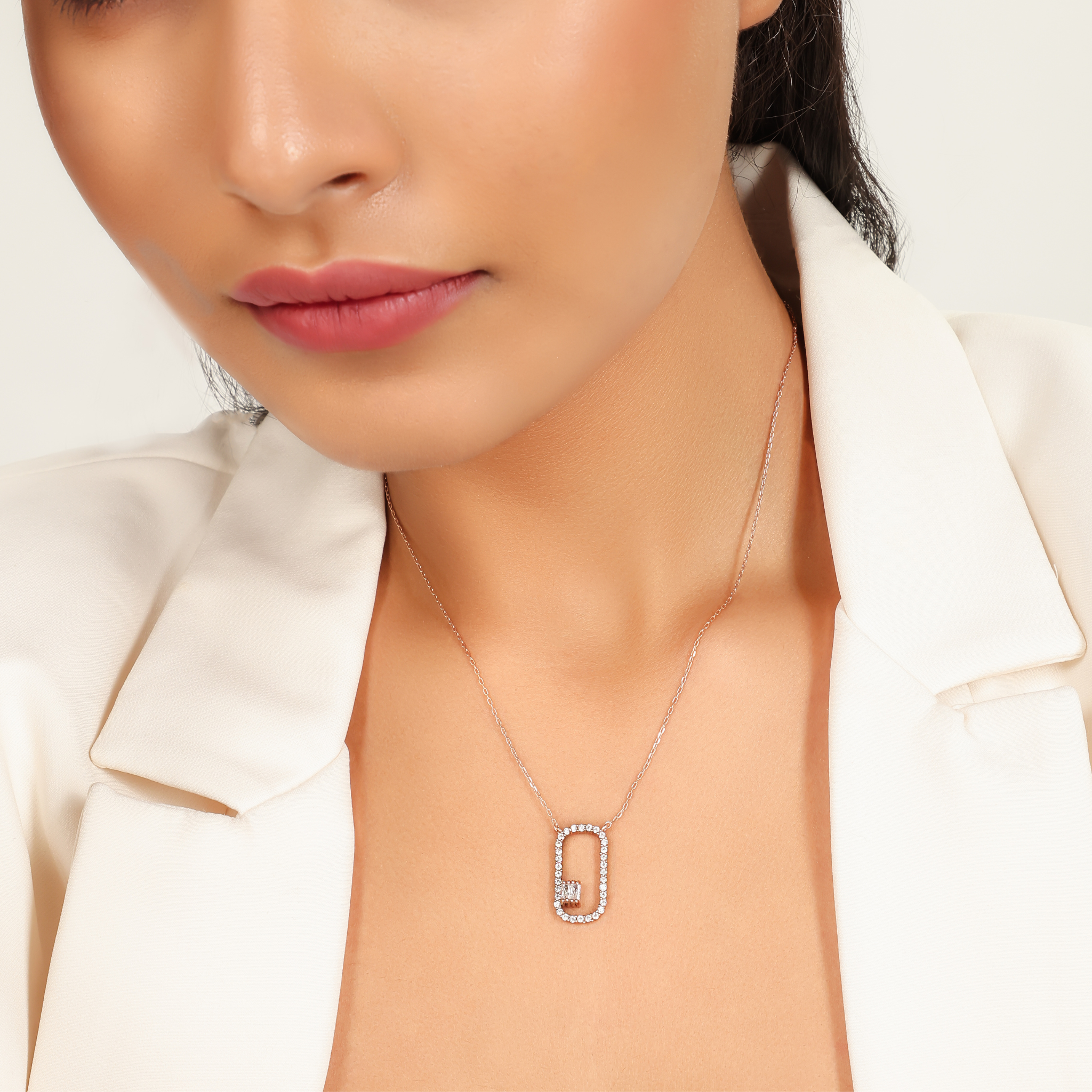 Sophisticated Modern Pendant With Chain, Hallmarked 925 Sterling Silver sterlyn 925