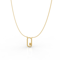 Sophisticated Modern Pendant With Chain, Hallmarked 925 Sterling Silver sterlyn 925