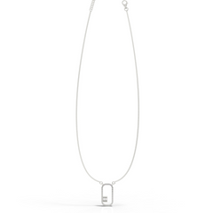 Sophisticated Modern Pendant With Chain, Hallmarked 925 Sterling Silver sterlyn 925