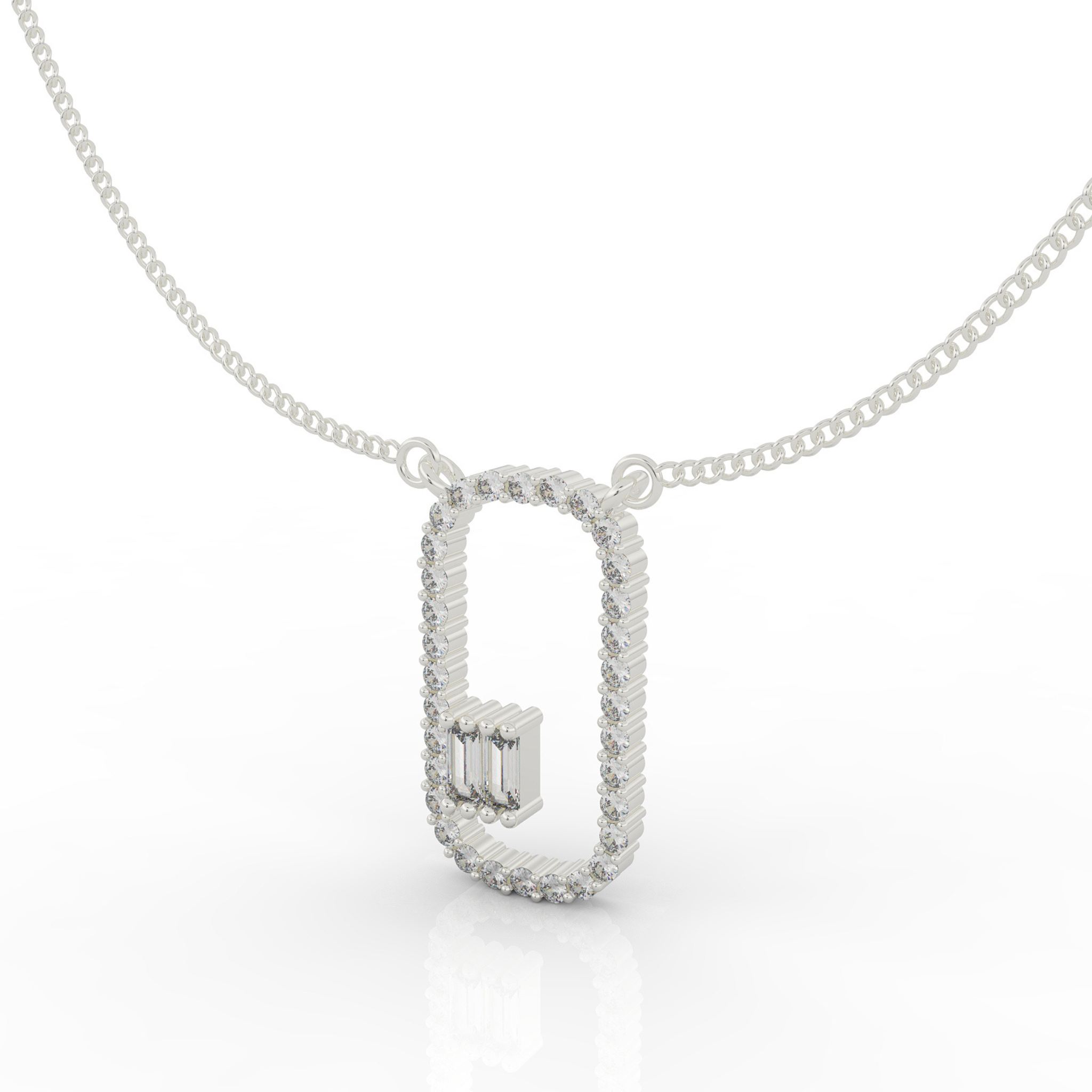 Sophisticated Modern Pendant With Chain, Hallmarked 925 Sterling Silver sterlyn 925