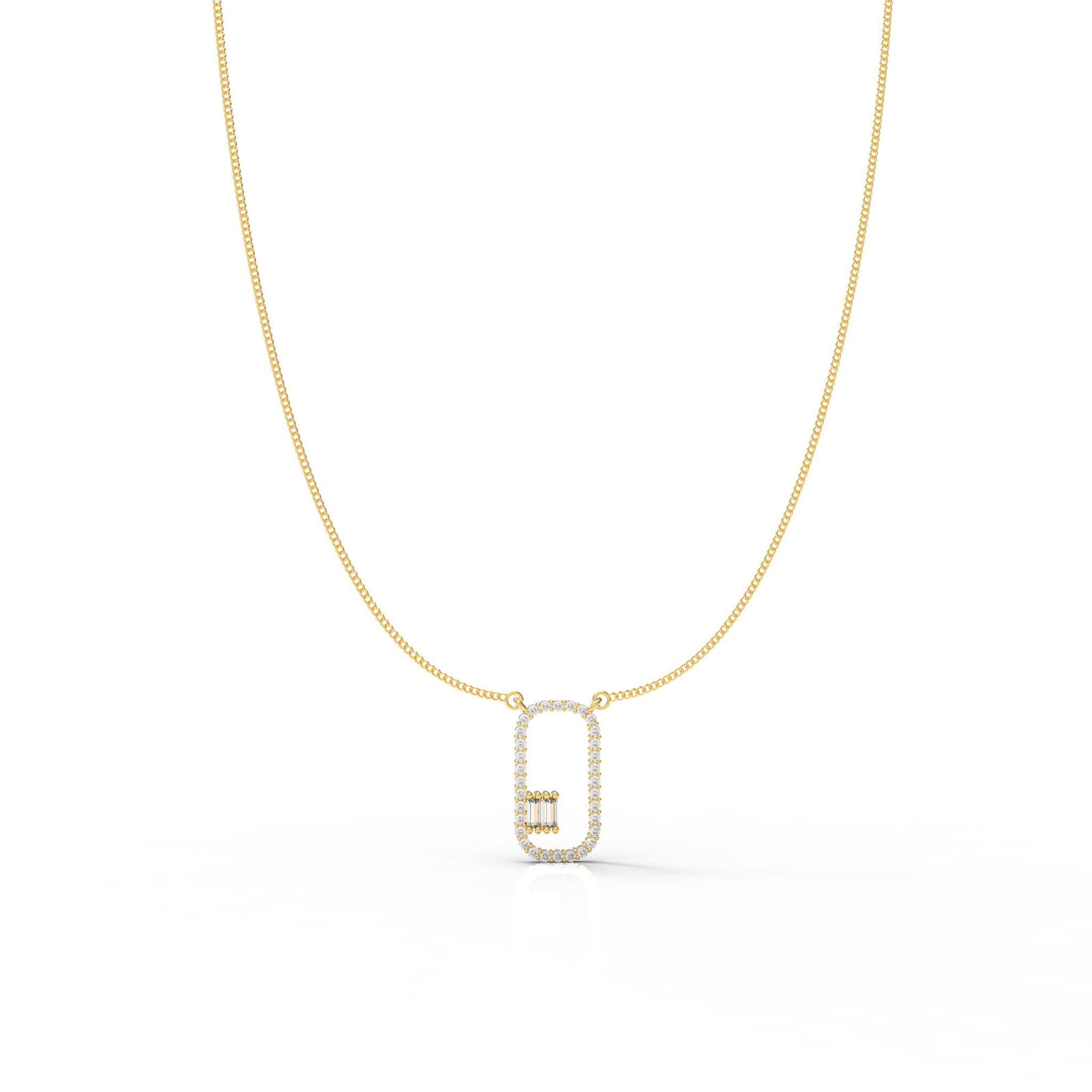 Sophisticated Modern Pendant With Chain, Hallmarked 925 Sterling Silver sterlyn 925