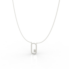 Sophisticated Modern Pendant With Chain, Hallmarked 925 Sterling Silver sterlyn 925