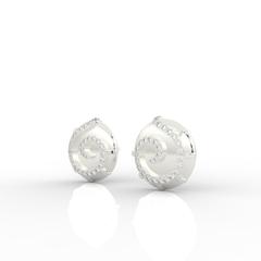 Sophisticated Swirl Round Stud Earrings, Hallmarked 925 Sterling Silver sterlyn 925