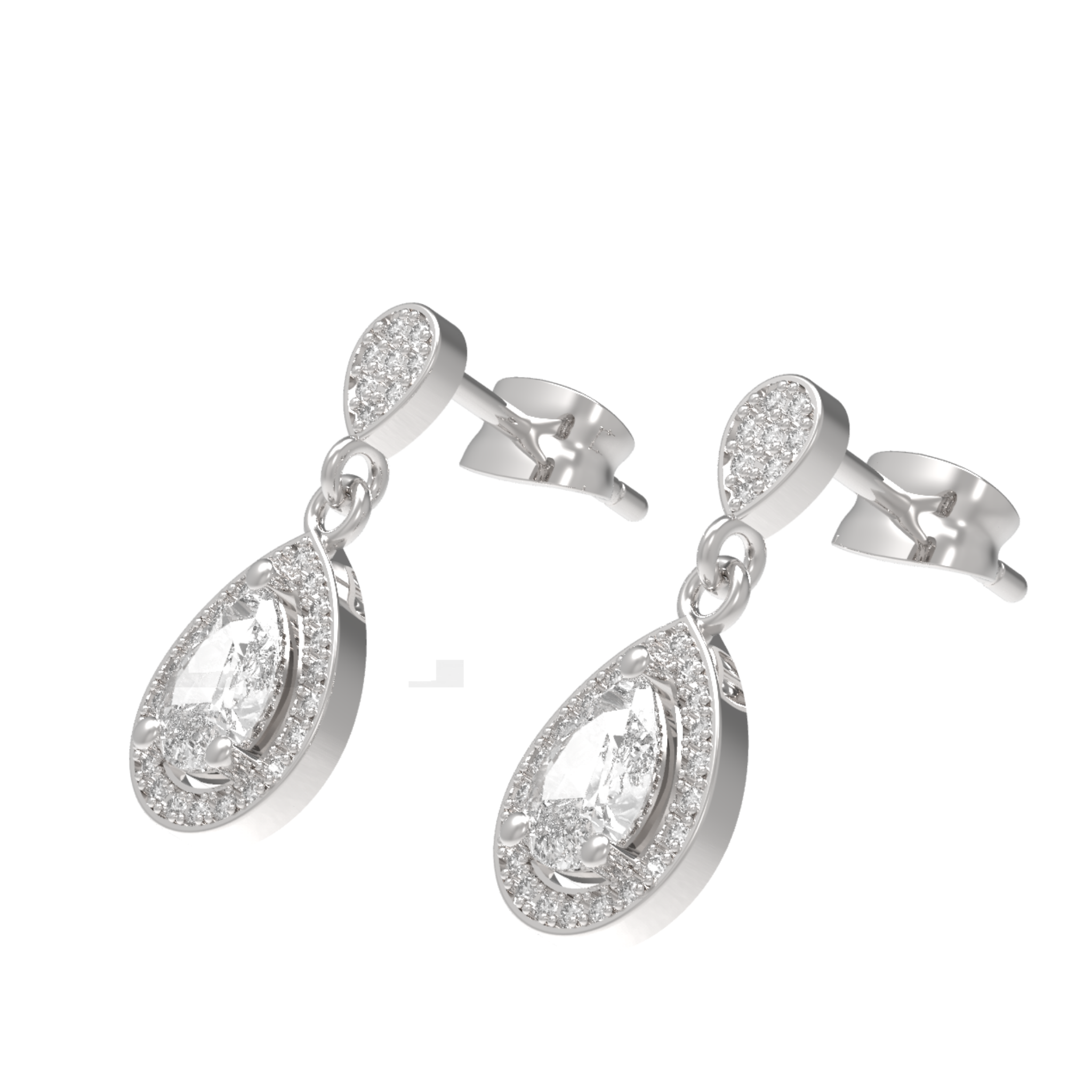 Sparkle Allure Solitaire Teardrop Earrings, Hallmarked 925 Sterling Silver sterlyn 925