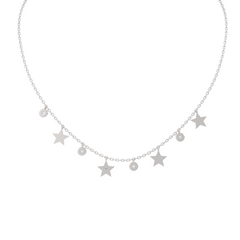 Tiny Star Station Charms With Chain, Hallmarked 925 Sterling Silver sterlyn 925