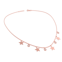 Tiny Star Station Charms With Chain, Hallmarked 925 Sterling Silver sterlyn 925