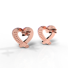 Trendy Heart Shape Partywear Stud Earrings, Hallmarked 925 Sterling Silver sterlyn 925