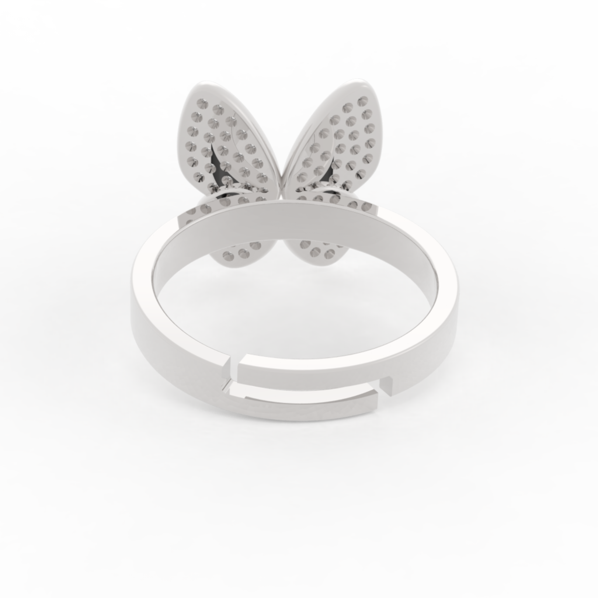 Women Personalised Butterfly Ring- Hallmarked 925 Sterling Silver sterlyn 925